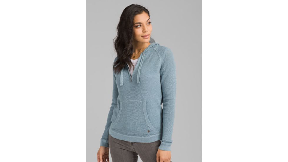 prAna Milani Hoodie - Womens, Vintage Blue Heather, Small, W23190869-VBHT-S