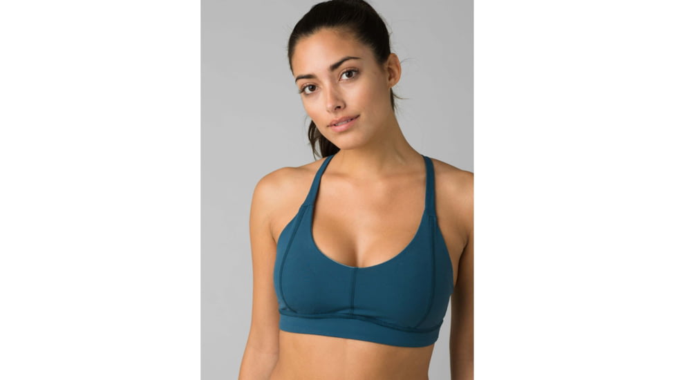 prAna Momento Bra - Womens, Atlantic, Large, W11190769-ATL-L
