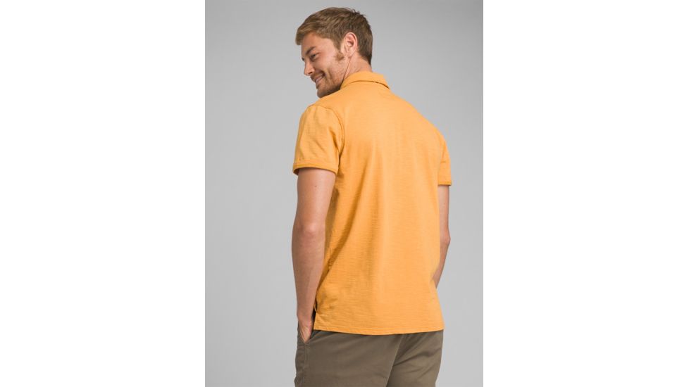 prAna Montroyal Polo - Mens, Curry, Large, M11191470 -704-L