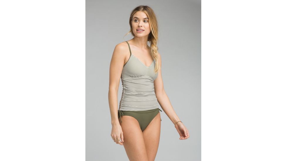 prAna Moorea Tankini Swim Top - Women's, Cargo Green Stripe, XSmall, W1MOOR113-CGST-XS
