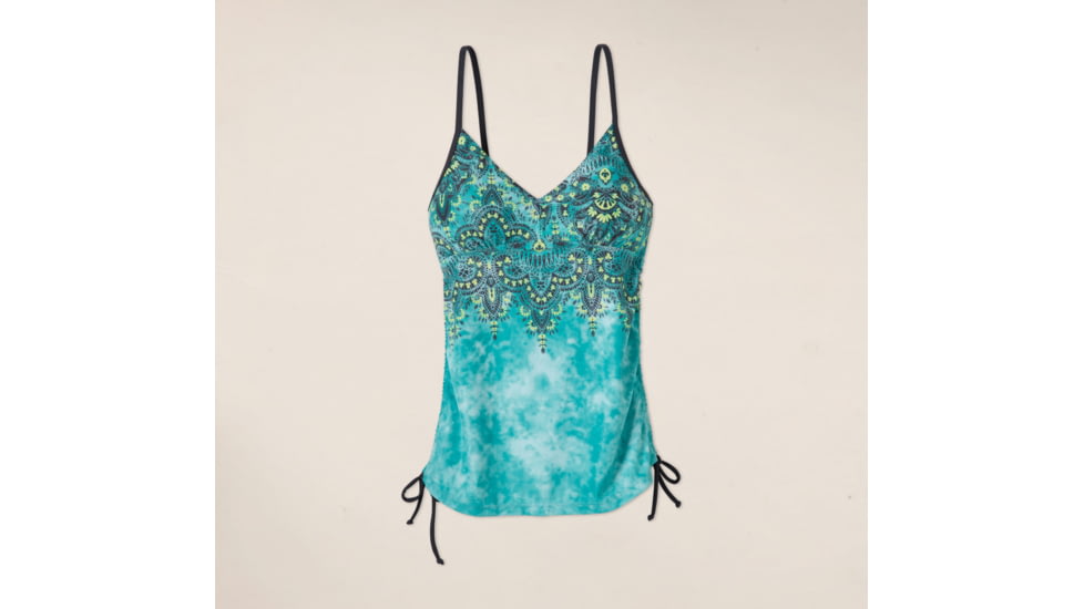 prAna Moorea Tankini Top - Women's-Turquoise Tie Dye-Medium