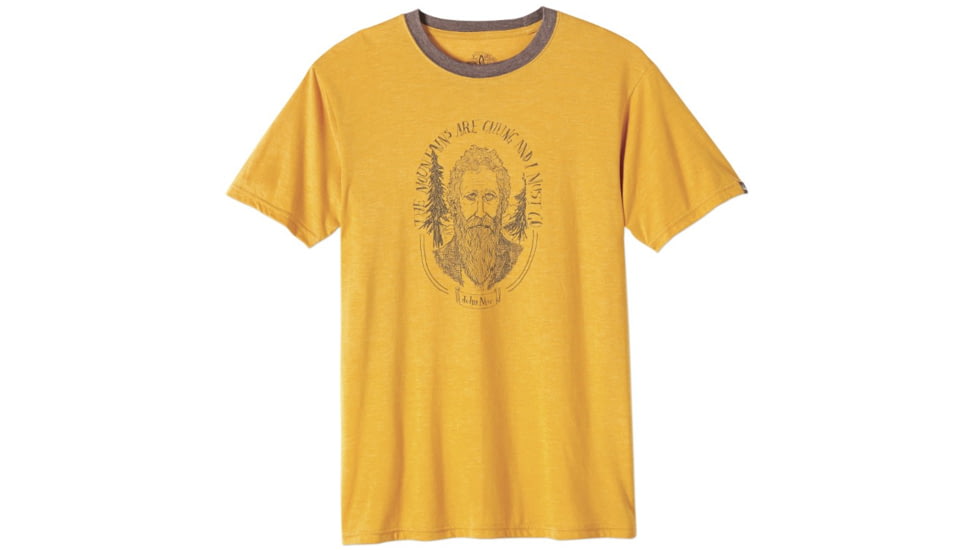 prAna Muir Ringer T-Shirt - Men's -Marigold-Medium