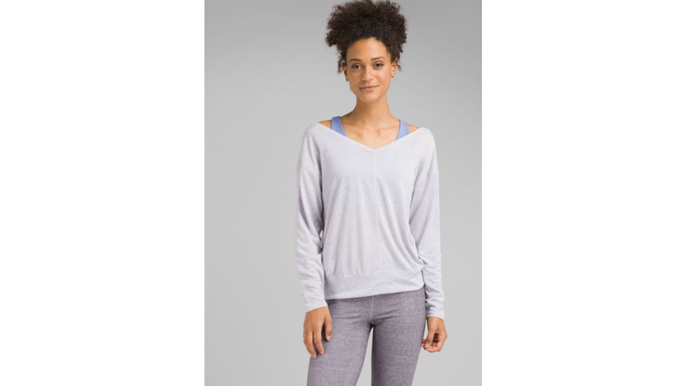 prAna Nelli Top - Womens, Silver Heather, Medium, W23190963-SVHT-M