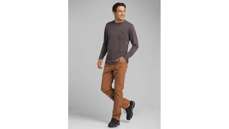 prAna Neriah Long Sleeve Crew, Charcoal, XXLarge, M21191532 -010-XXL