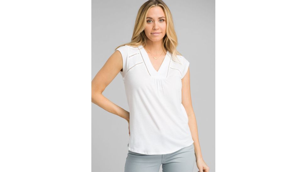 prAna Novelle Top, White, XLarge, W11190750 -100-XL