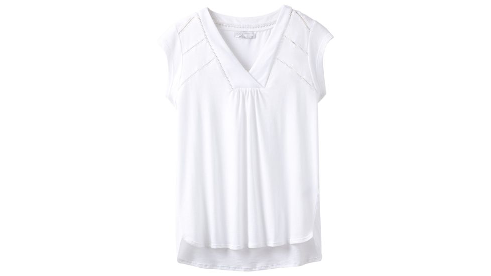 prAna Novelle Top - Womens, White, Large, W11190750 -100-L