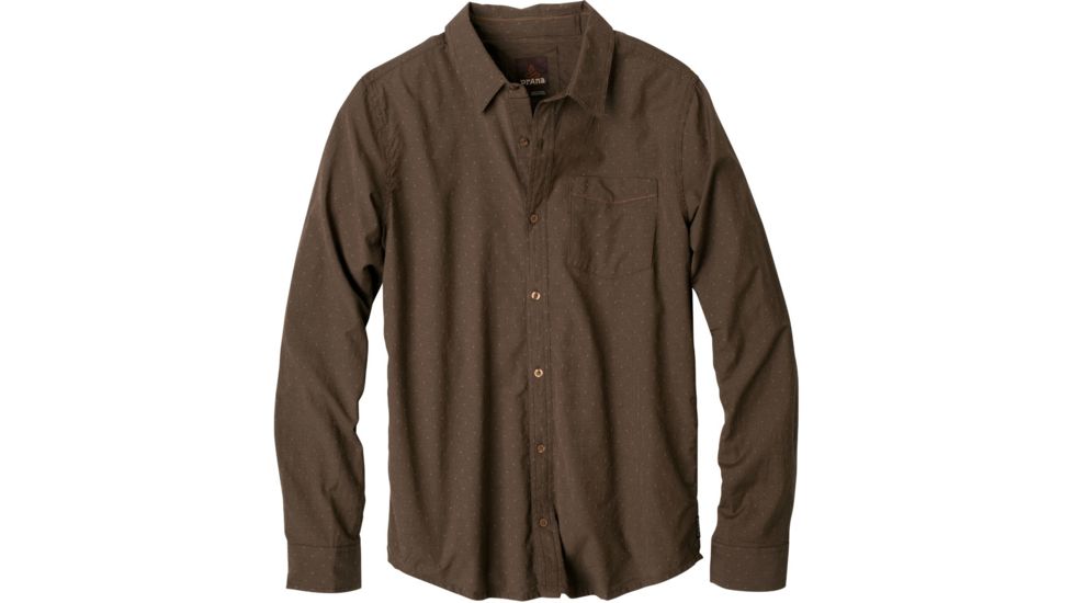 prAna Odin Slim Shirt - Men's-Brown-X-Large