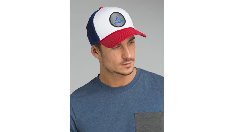prAna Organic Cotton Patch Trucker, Red White Blue, One Size, U51180652-RWB-O/S