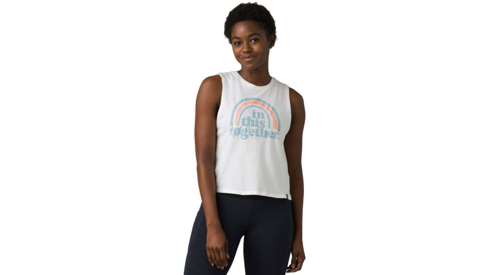 prAna Organic Graphic Sleeveless Top, In This Together, Medium, 1962781-101-M