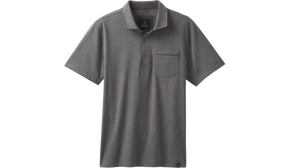 prAna Pacer Polo T-Shirt - Men's, Charcoal, Small, M13170392-CHR-S