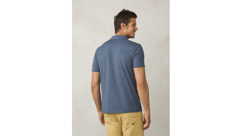 Prana Pacer SS Polo Mens, Equinox Blue, Medium, M13170392-EQBL-M