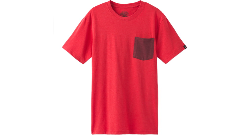 prAna Pocket T-Shirt - Men's-Red Ribbon-Large