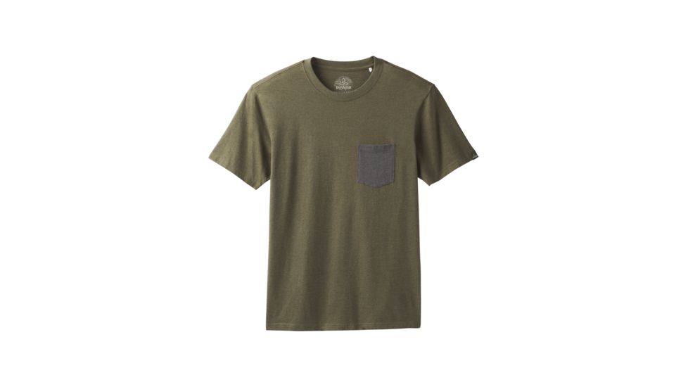 prAna Pocket T-Shirt - Mens, Cargo Green Heather, Large, M1POCK316-CGHT-L