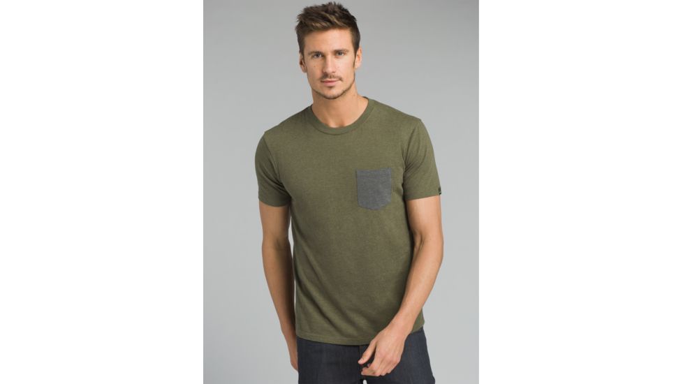 prAna Pocket T-Shirt - Men's, Cargo Green Heather, Large, M1POCK316-CGHT-L