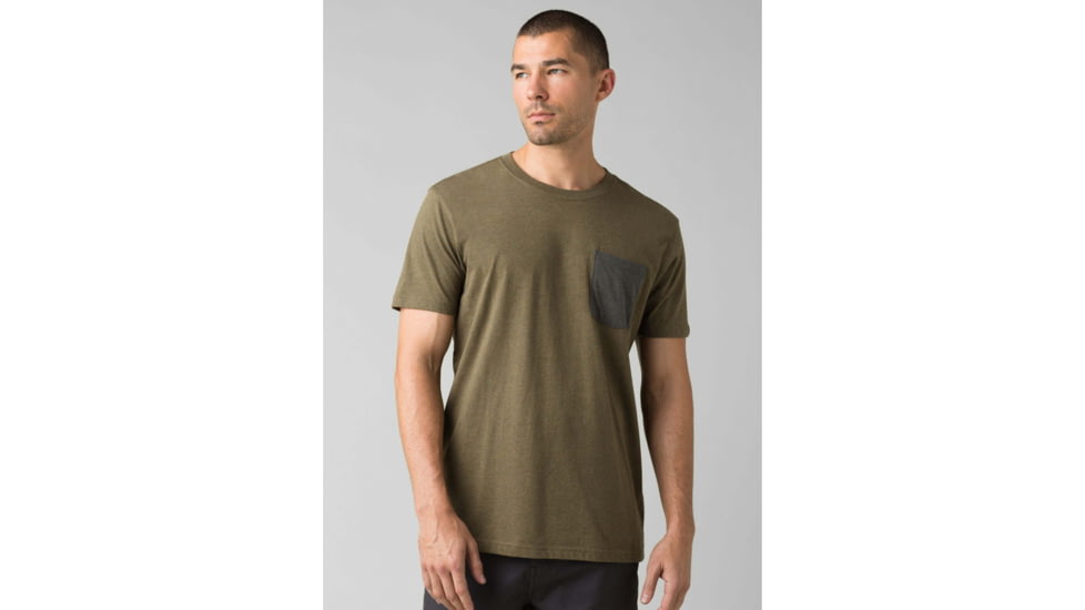 prAna Pocket T-Shirt - Mens, Slate Green Heather, Medium, M1POCK316-GSHT-M