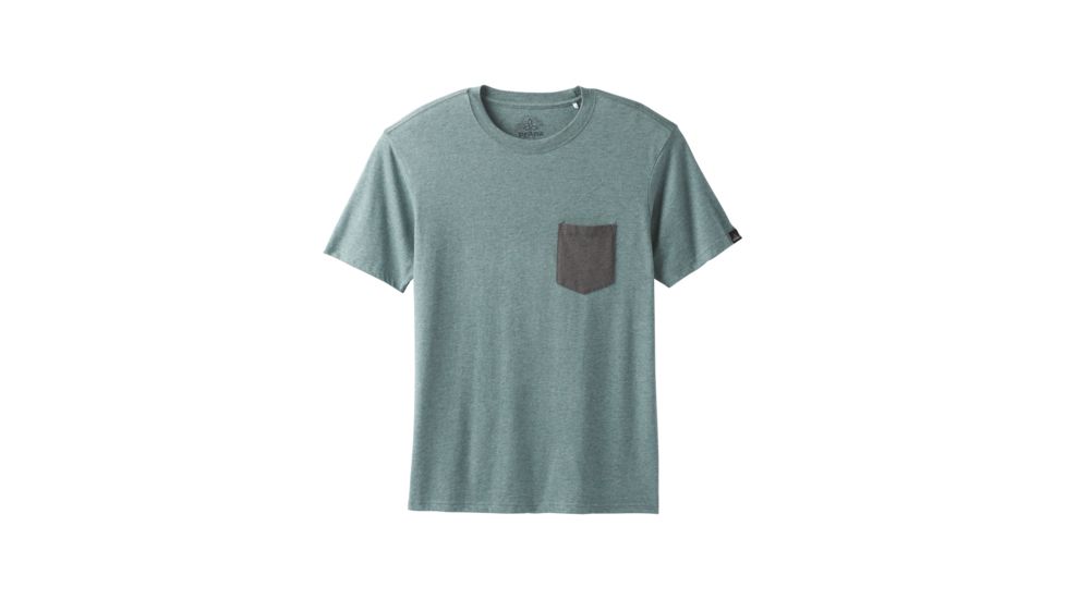 prAna Pocket T-Shirt - Mens, Starling Green Heather, Large, M1POCK316-SRHT-L