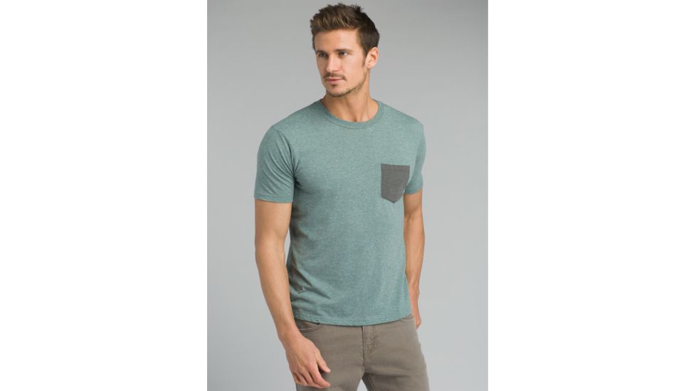 prAna Pocket T-Shirt - Men's, Starling Green Heather, Large, M1POCK316-SRHT-L