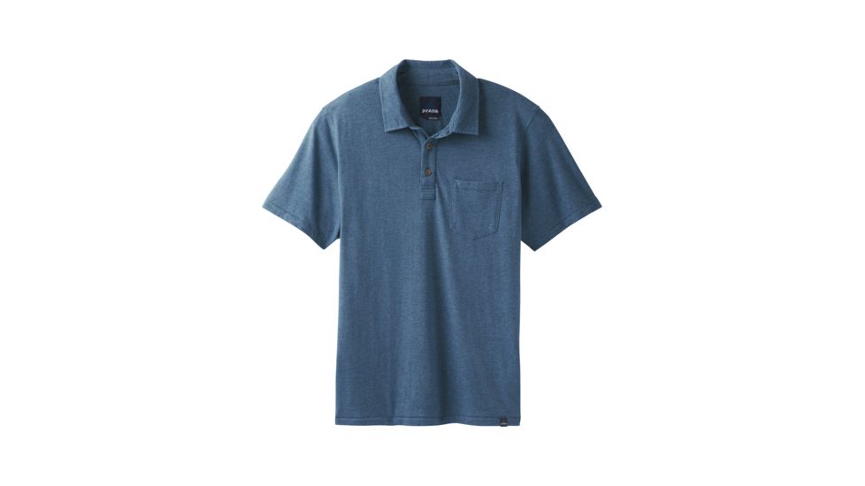prAna Polo T-Shirt - Men's, Denim Heather, XXLarge, M11181339-DEHT-XXL
