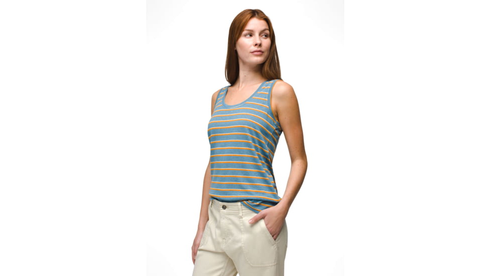 prAna Cozy Up Tank - Womens, High Tide Stripe, XS, 1964371-405-XS