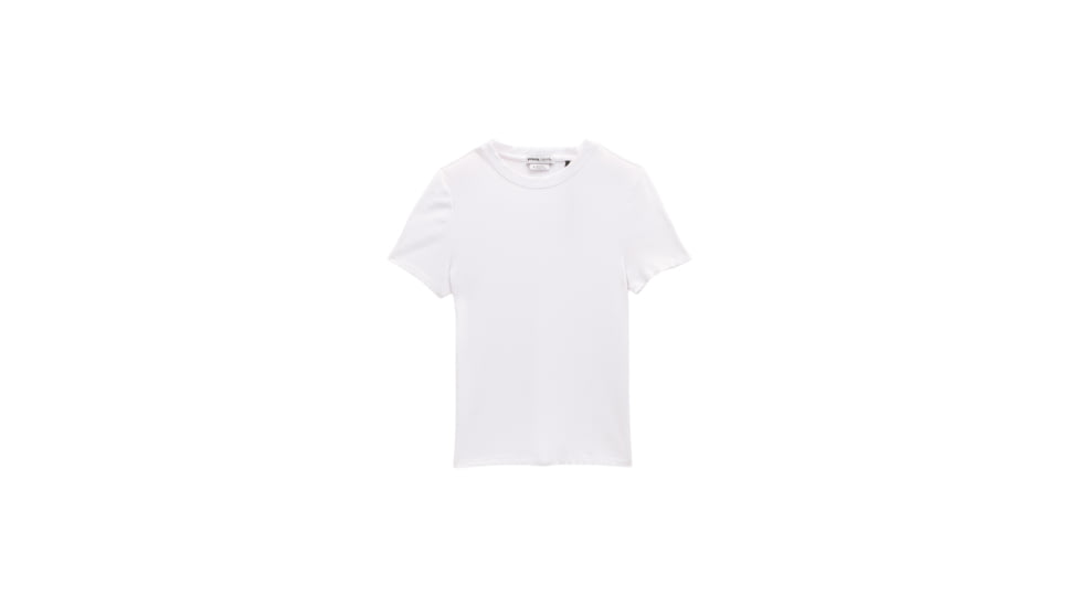 prAna Foundation Rib Tee - Womens, White, XS, 1970821-100-XS