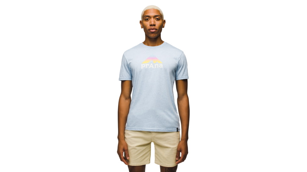 prAna Graphic SS Tee - Mens, Crescent Bay Heather Paradigm, XL, 1973501-404-ST-XL