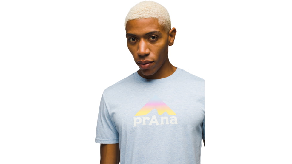 prAna Graphic SS Tee - Mens, Crescent Bay Heather Paradigm, XL, 1973501-404-ST-XL