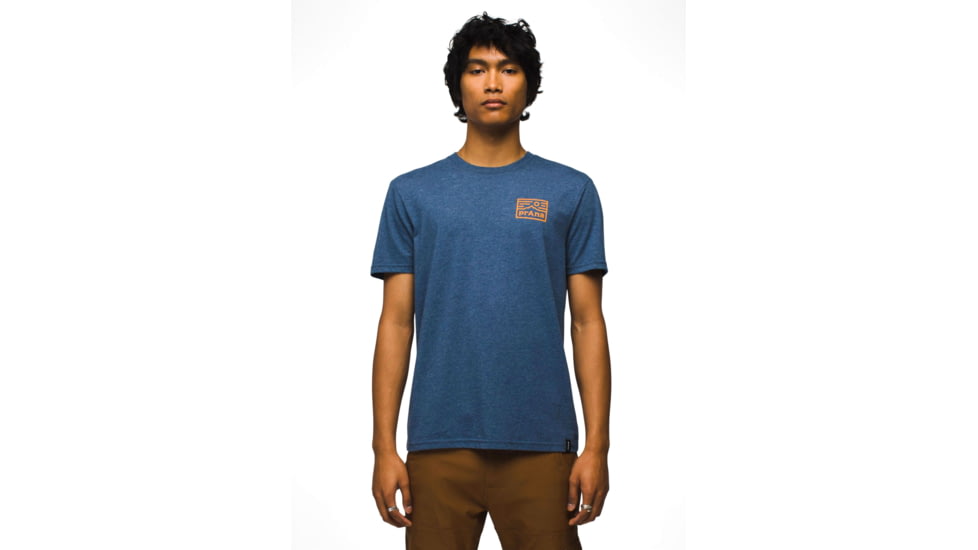 prAna Graphic SS Tee - Mens, Denim Heather, M, 1973501-403-ST-M