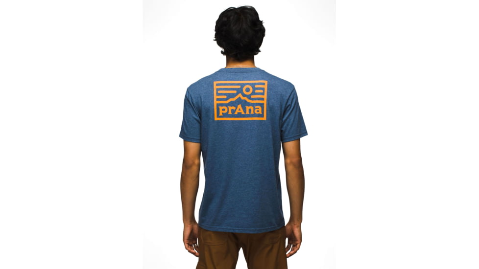 prAna Graphic SS Tee - Mens, Denim Heather, M, 1973501-403-ST-M
