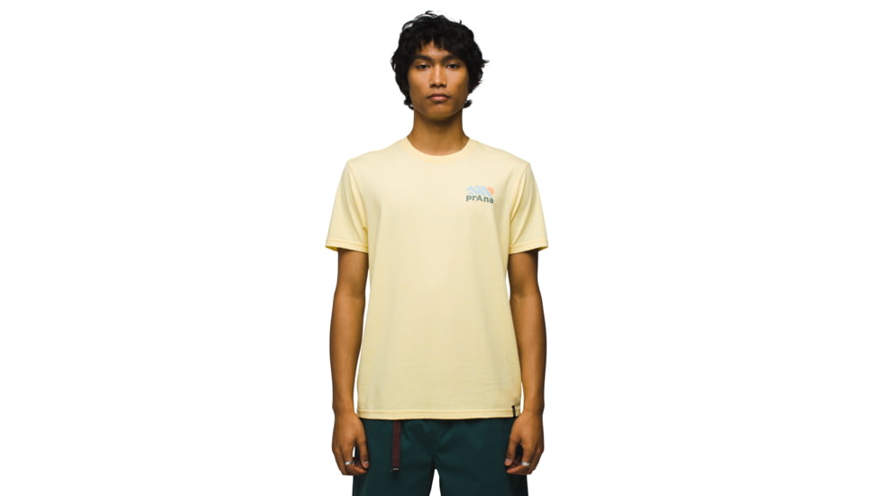 prAna Graphic SS Tee - Mens, Maize Heather Range, S, 1973501-700-ST-S