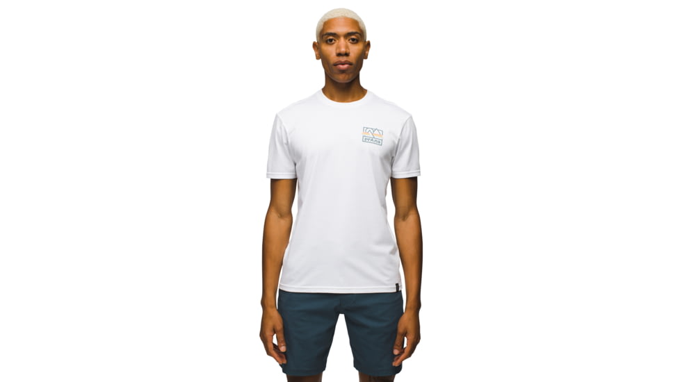 prAna Graphic SS Tee - Mens, White Spectrum, M, 1973501-100-ST-M