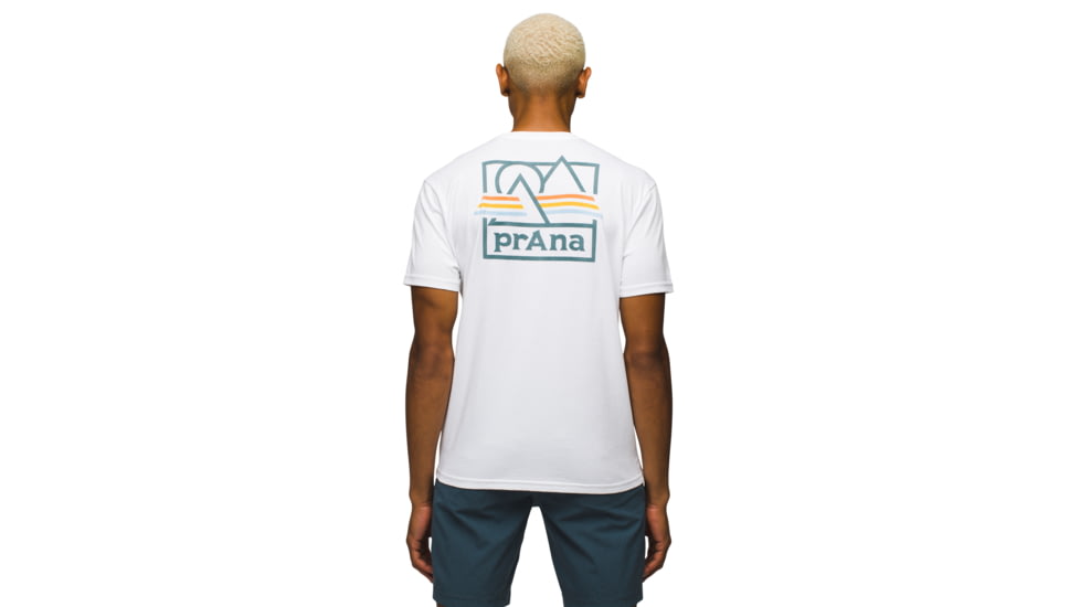 prAna Graphic SS Tee - Mens, White Spectrum, M, 1973501-100-ST-M