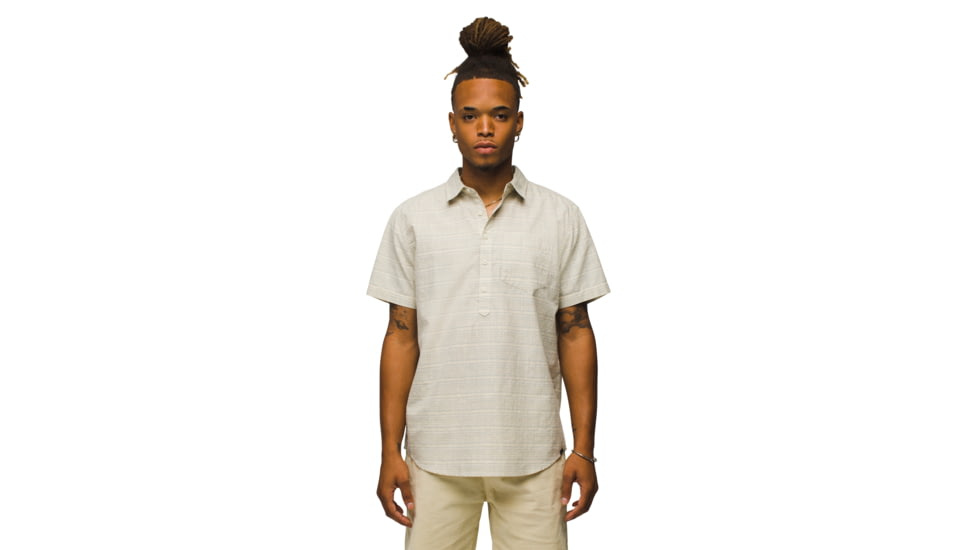 prAna Groveland Popover - Mens, Chalk, S, 2057291-100-ST-S