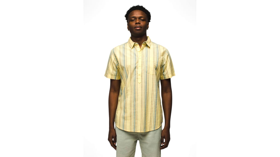 prAna Groveland Popover - Mens, Maize, M, 2057291-700-ST-M