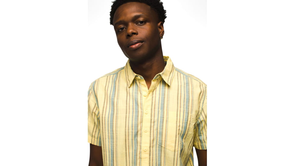 prAna Groveland Popover - Mens, Maize, M, 2057291-700-ST-M