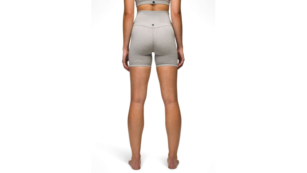prAna Heavana 6in Short - Womens, Heather Grey, L, 2066611-020-L
