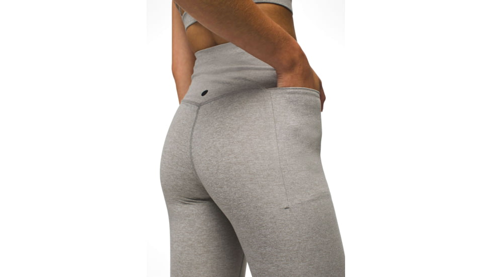 prAna Heavana Pocket Legging - Womens, Heather Grey, L, 2066621-020-L