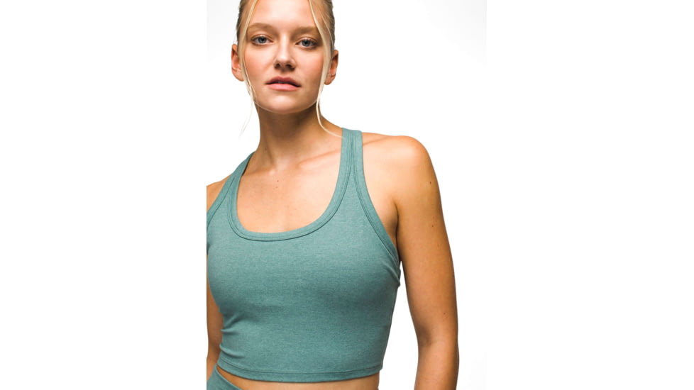 prAna Heavana Racerback Bralette - Womens, Cool Dusk Heather, L, 2066831-400-L