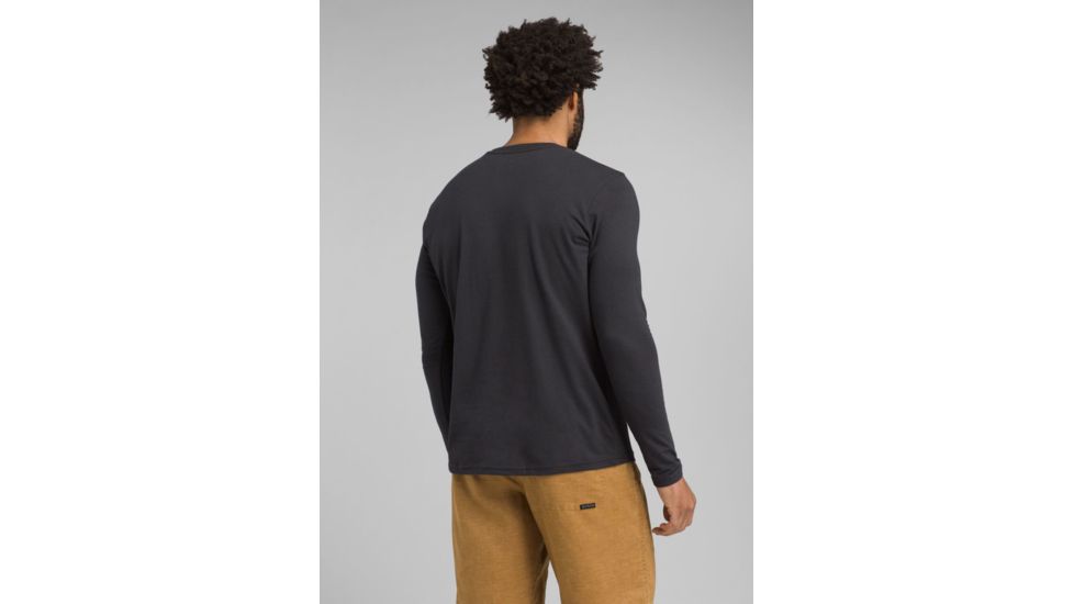 Prana Long Sleeve Crew T-Shirt, Black, Medium, M23181469-BLK-M
