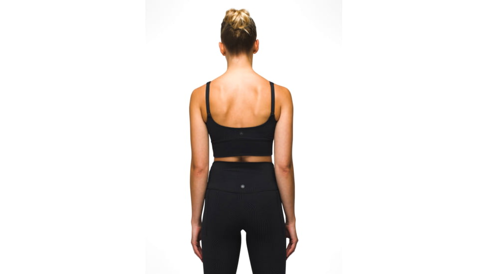 prAna Luxara Bralette - Womens, Charcoal Linea, L, 2045491-020-L