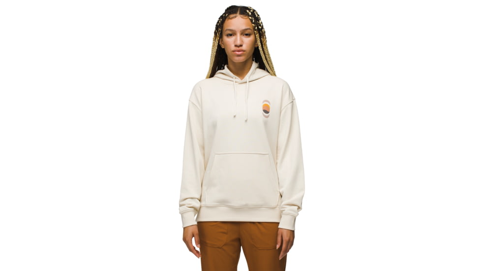 prAna Organic Graphic Hoodie - Womens, Canvas Luna, XL, 1967741-251-XL