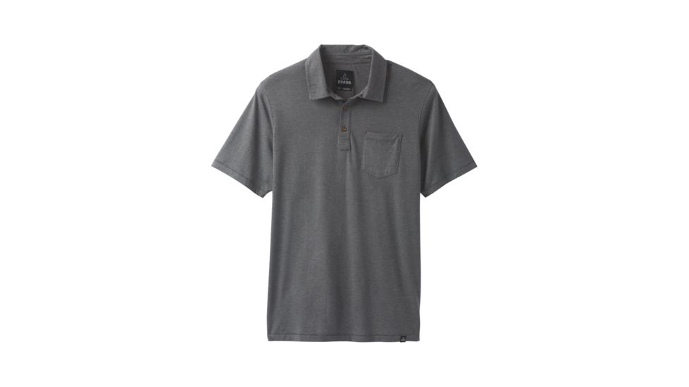 prAna Polo - Men's, Charcoal Heather, Medium, M11181339-CCHT-M
