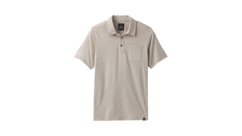 prAna Polo T-Shirt - Men's, Dark Khaki Heather, X-Large, M11181339-DKHT-XL
