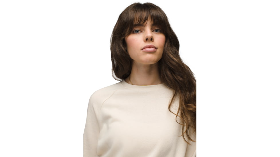 prAna Cozy Up Sweatshirt - Womens, Canvas Heather, Small, 1967291-250-S