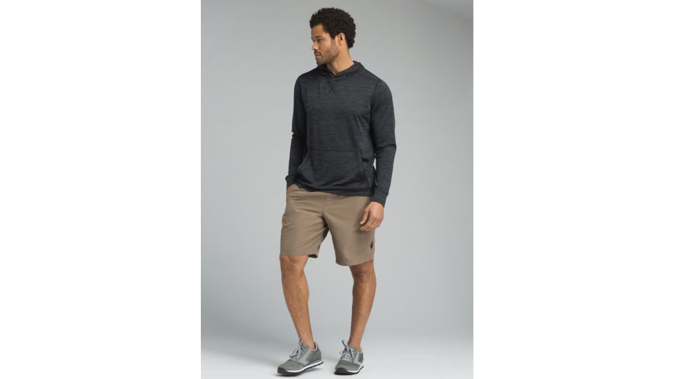 prAna Pratt Long Sleeve Hoodie - Mens, Black, Medium, M23180485-BLK-M