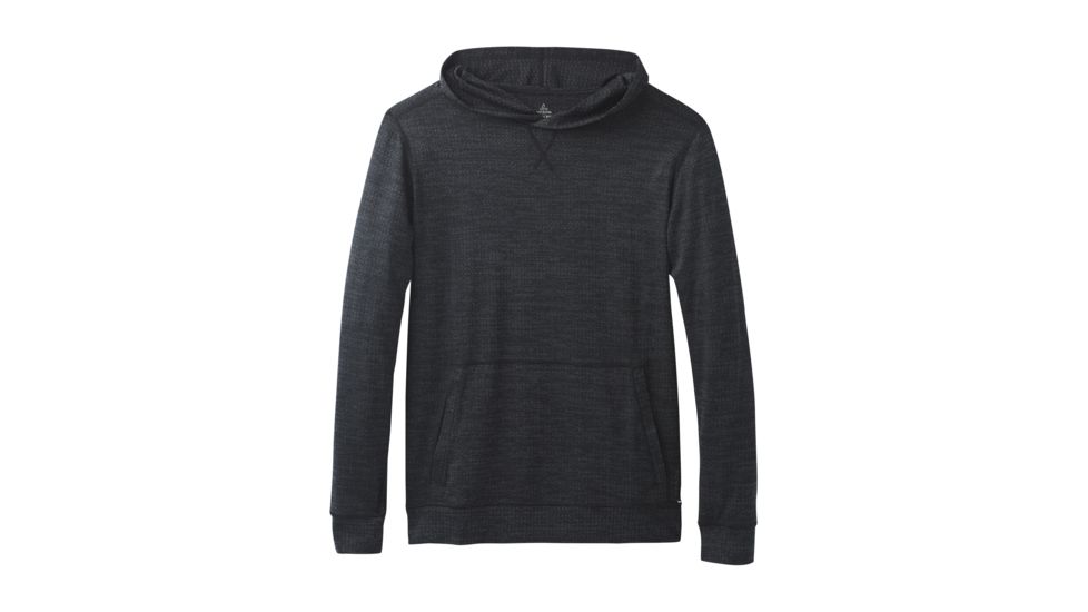 prAna Pratt Long Sleeve Hoodie - Mens, Black, Medium, M23180485-BLK-M