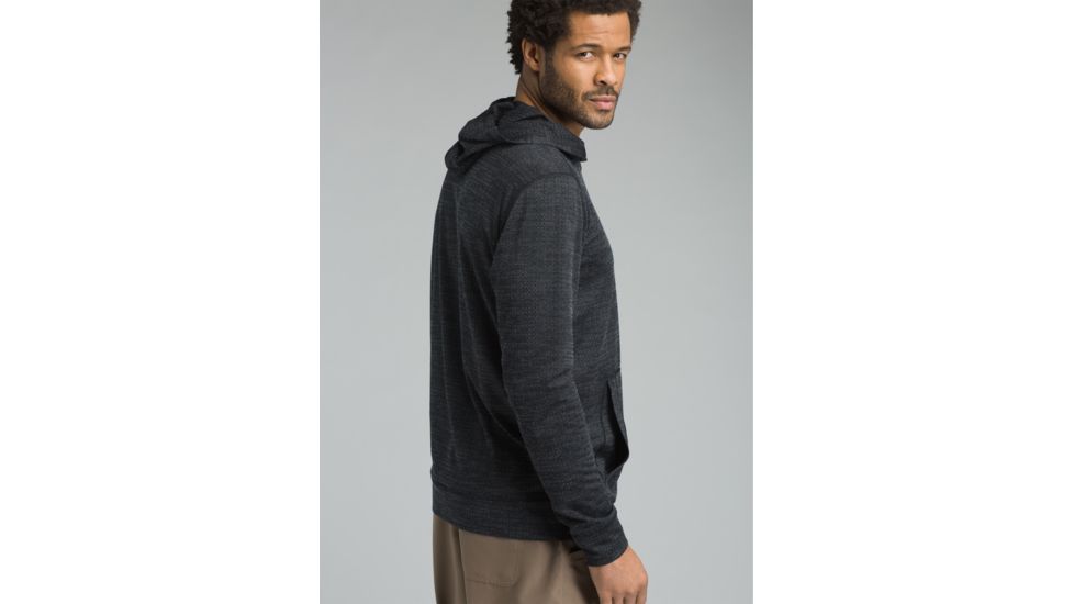 prAna Pratt Long Sleeve Hoodie - Men's, Black, Medium, M23180485-BLK-M
