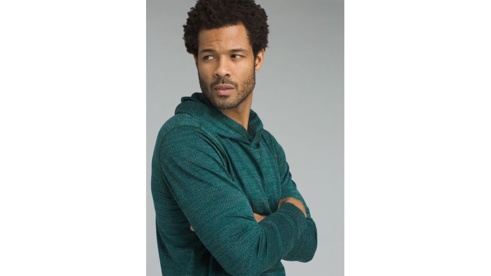 prAna Pratt Long Sleeve Hoodie - Mens, Highland Green, Small, M23180485-HLGR-S
