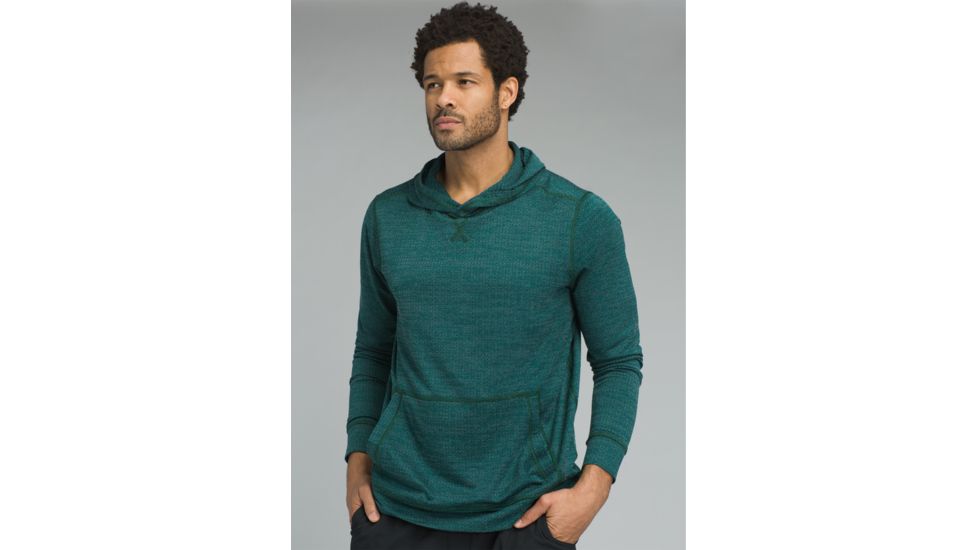 prAna Pratt Long Sleeve Hoodie - Men's, Highland Green, Small, M23180485-HLGR-S