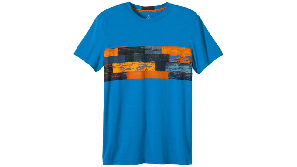 prAna Printed Ridge Tech T-Shirt - Men's -Classic Blue-X-Large