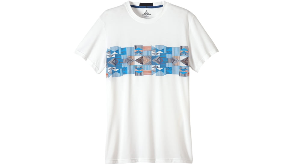prAna Printed Ridge Tech T-Shirt - Men's -White-Medium